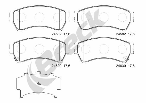 Set placute frana,frana disc 24582 00 701 10 BRECK